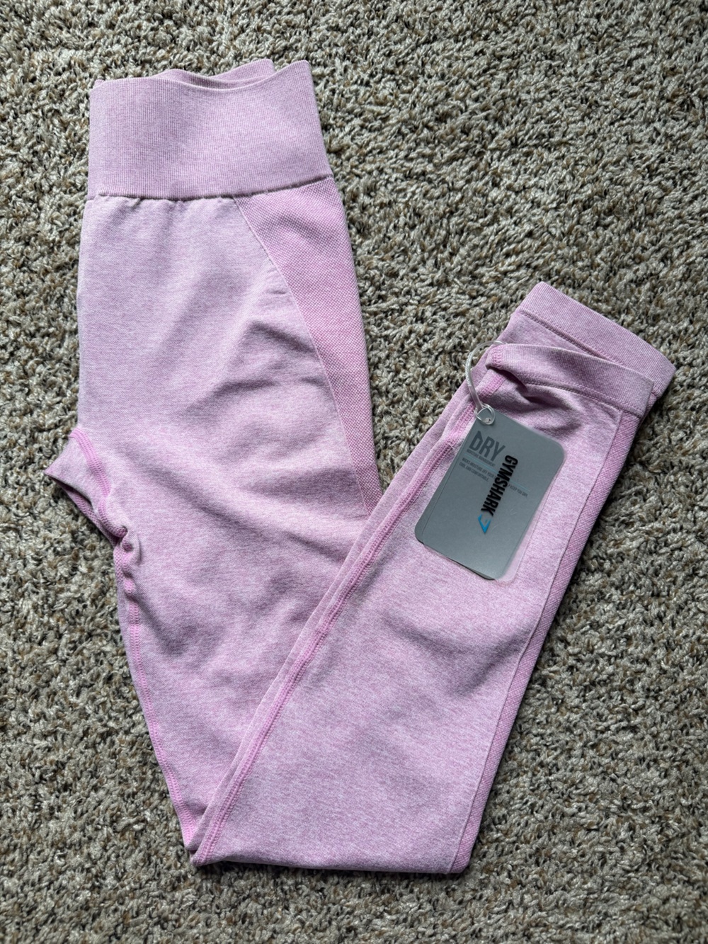 Gymshark Kids Light Pink Performance Leggings